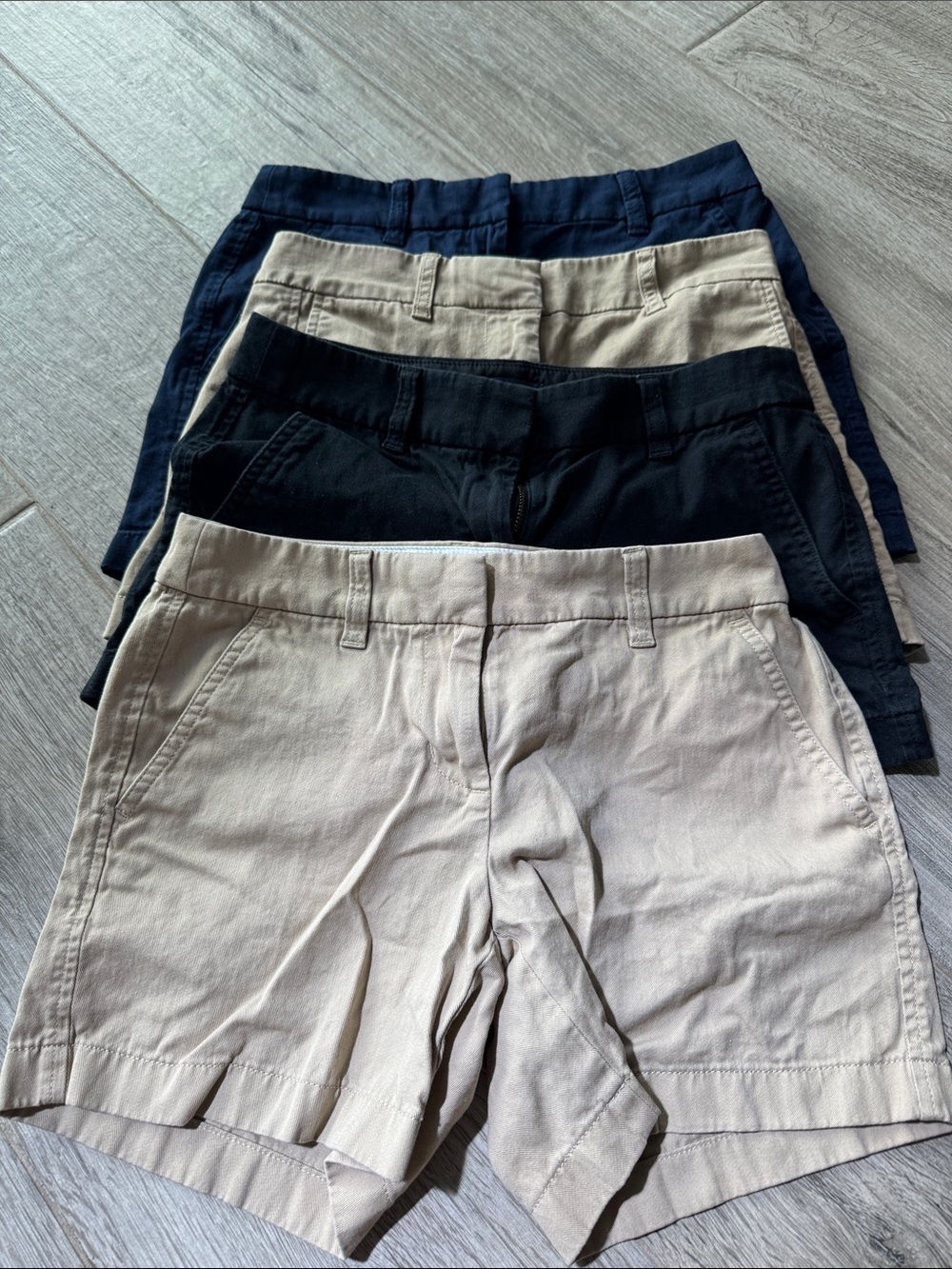 J. Crew 100% Cotton shorts. Four pairs